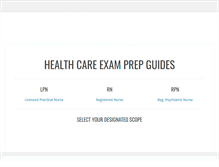 Tablet Screenshot of healthcareexamprepguides.com